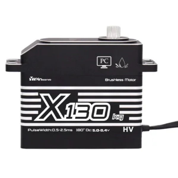Yipinservo 8.4V 130kg.cm Brushless Motor Large Torque Servos High Speed Motor for 1/5 RC Scale Crawler Car Boat UAV Accessories